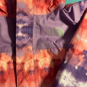 North face tyedye rain jacket